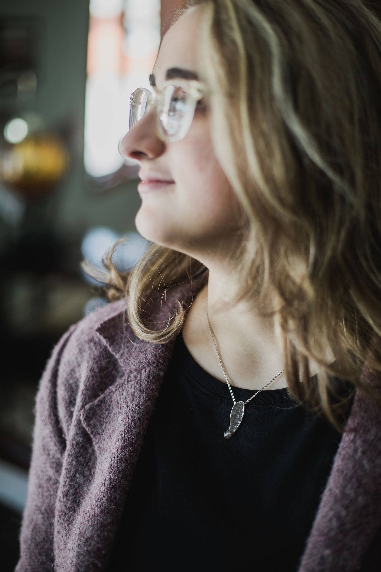 Fine Silver Maple Seed Necklace | Eco-Friendly Tree Pendant